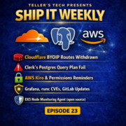 Cloudflare BYOIP BGP Withdrawals, Clerk’s Postgres Query-Plan Flip Outage, and AWS Kiro Permissions Lessons (Grafana Privesc + runc CVEs) — Ship It Weekly episode cover art